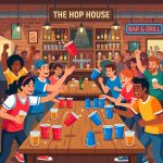 Exciting Flip Cup Tournament at a Local Bar