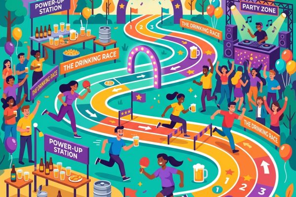 Fun Bierstick Relay Races for Party Drinking Games