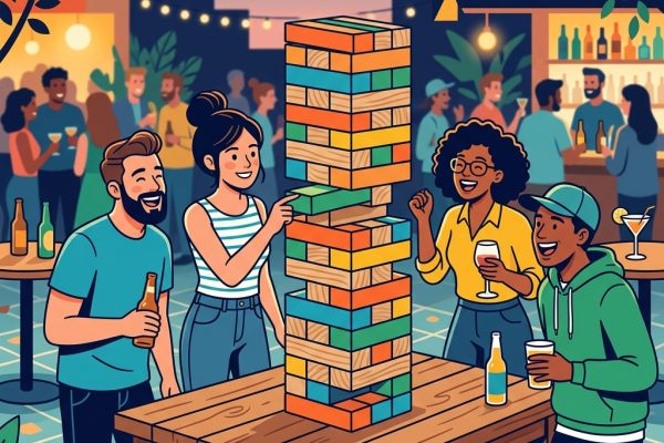 Giant Jenga for Epic Party Drinking Games