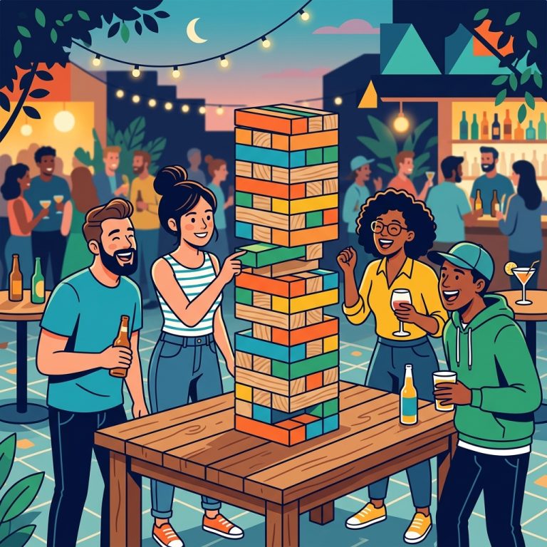Giant Jenga for Epic Party Drinking Games